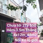 Hẻm xe hơi Thông 48M2 Ngay Chợ Đông Quang Hiệp Thành Quận12